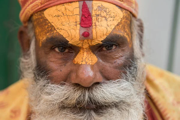 Kathmandu Nepal April 2022 Sadhu Indian Holymen Street Kathmandu Capital — Stock Photo, Image