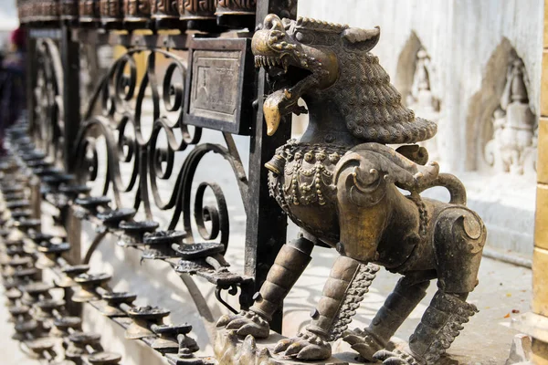 Kathmandu Nepal Abril 2019 Templo Swayambhunath Budista Templo Macaco Património — Fotografia de Stock