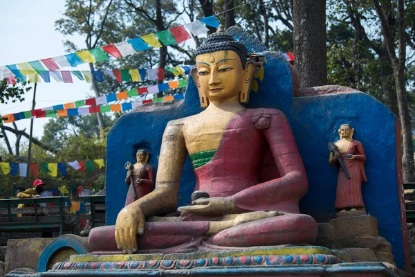 Katmandu Nepal Nisan 2022 Budist Swayambhunath Tapınağı Maymun Tapınağı Unesco — Stok fotoğraf