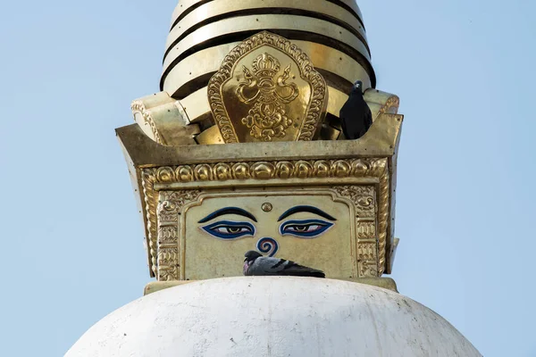 Катманду Непал Апреля 2022 Года Буддийский Храм Сваямбхунатх Обезьяний Храм — стоковое фото