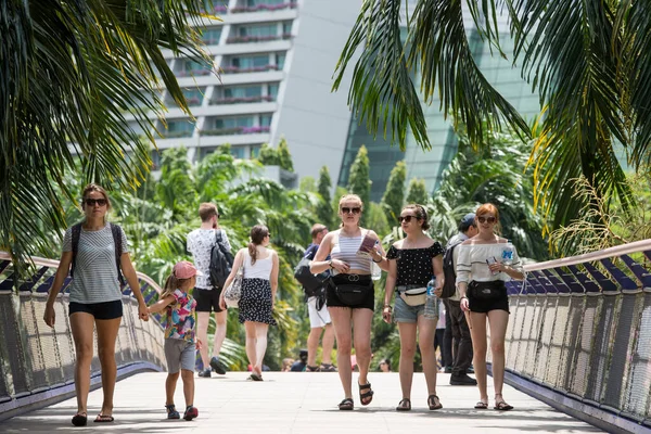 Singapur City Singapur September 2019 Touristen Besichtigen Die Gardens Bay — Stockfoto