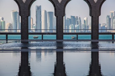 Doha, Katar, 7 Şubat 2020: Doha, Katar 'da İslam Sanatları Müzesi.