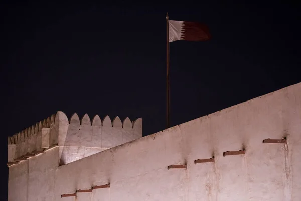 Doha Qatar April 2022 Night Views Traditional Arabic Architecture Souq — Zdjęcie stockowe