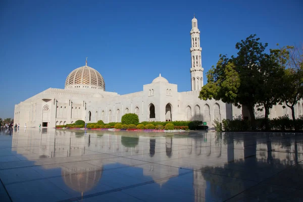 Muscat Oman April 2022 View Sultan Qaboos Grand Mosque Architecture — стоковое фото