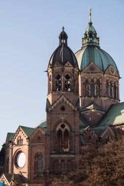 Munich,Germany, April 27,2022: St. Luke's Church is the largest Protestant church in Munich, southern Germany.
