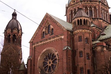 Munich,Germany, April 27,2022: St. Luke's Church is the largest Protestant church in Munich, southern Germany.