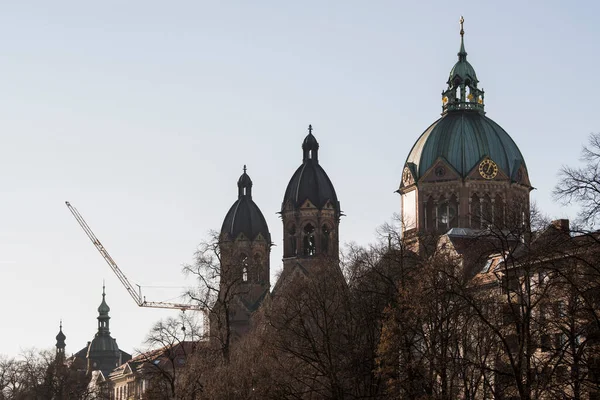 Μόναχο Γερμανία Απριλίου 2022 Εκκλησία Του Αγίου Λουκά Είναι Μεγαλύτερη — Φωτογραφία Αρχείου