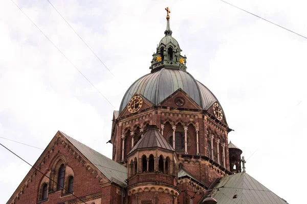 Munich Alemania Abril 2022 Iglesia San Lucas Iglesia Protestante Más —  Fotos de Stock