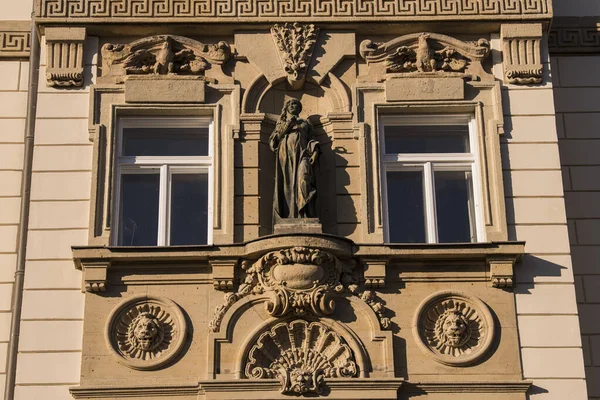 München Németország 2022 Április Barokk Épületek Homlokzatainak Részletei Münchenben Amely — Stock Fotó