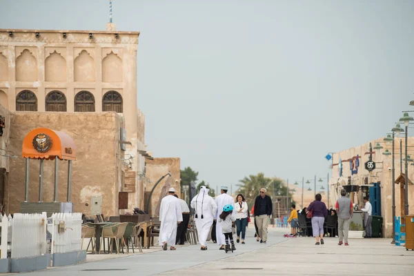 Doha Qatar February 2020 New Souk Wakrah Waterfront Promenade His — стокове фото