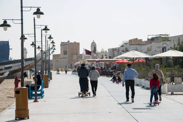 Doha Qatar February 2020 New Souk Wakrah Waterfront Promenade Його — стокове фото