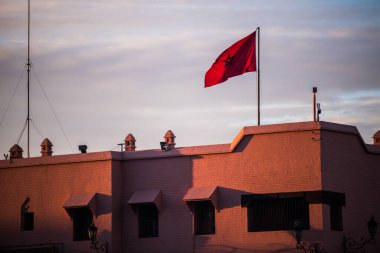 Marakeş, Fas - 1 Mayıs 2022: Marakeş 'in eski Medine ilçesinin mimarisi.