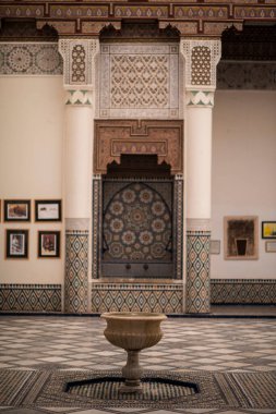 Marrakesh, Morocco - May 01,2022: The architecture of the old Medina district of Marrakech.
