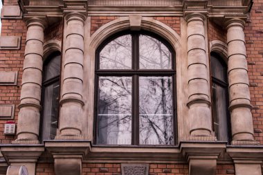 Munich, Germany - May 01, 2022: Old Decorative Wooden window.