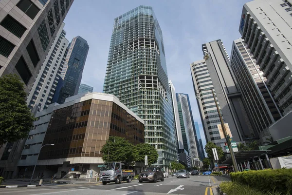 Singapore City Singapore May 2022 Low Wide Angle View Looking — Fotografia de Stock