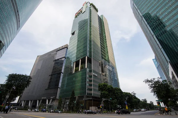 Singapore City Singapore May 2022 Low Wide Angle View Looking — Fotografia de Stock