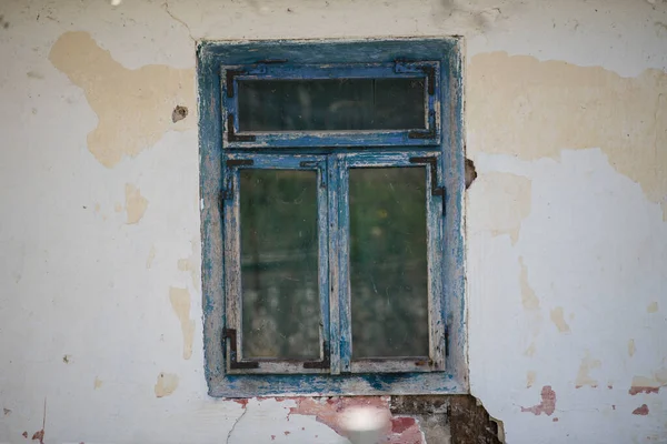 Croatia May 2022 Rustic Style Aged Window Rural Home Wall — Fotografia de Stock