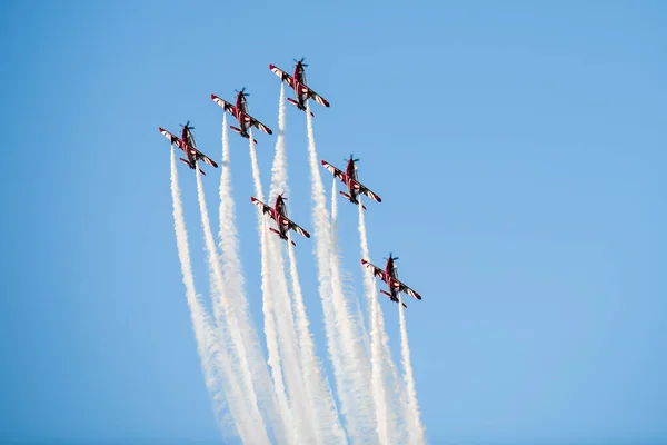 Doha Qatar December 2017 Qatar Air Force Parade Doha Corniche —  Fotos de Stock