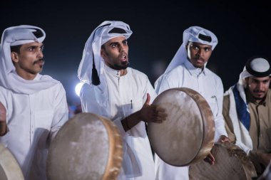Doha, Katar, 18 Aralık 2017: Katar Ulusal Günü 'nü kutlamak için Darb Al Saai' de düzenlenen 