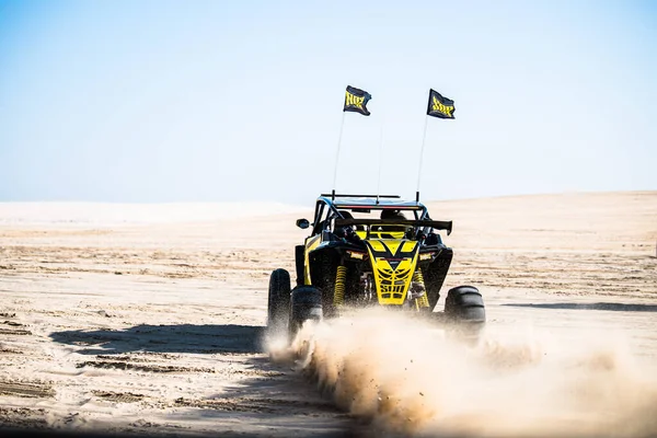 Doha Qatar April 2022 Road Buggy Car Sand Dunes Qatari —  Fotos de Stock
