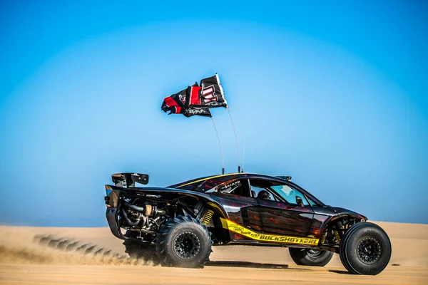 Doha Qatar April 2022 Road Buggy Car Sand Dunes Qatari — 스톡 사진