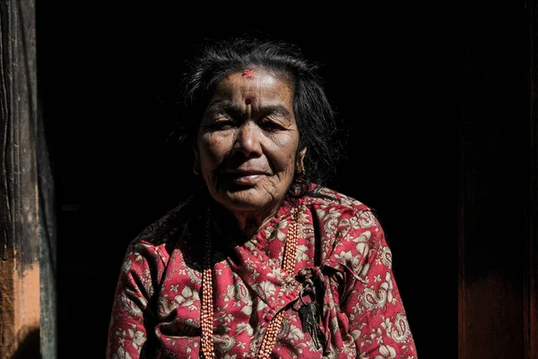 Kathmandu Nepal April 2019 Portret Van Oudere Nepalezen Patan Durbar — Stockfoto