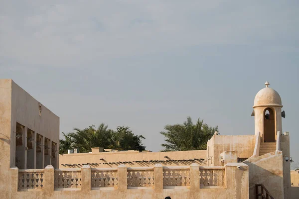 Doha Katar Mayıs 2022 Geleneksel Arap Tarzıyla Süslenmiş Ahşap Çamurdan — Stok fotoğraf