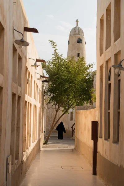 Doha Katar Mayıs 2022 Geleneksel Arap Tarzıyla Süslenmiş Ahşap Çamurdan — Stok fotoğraf