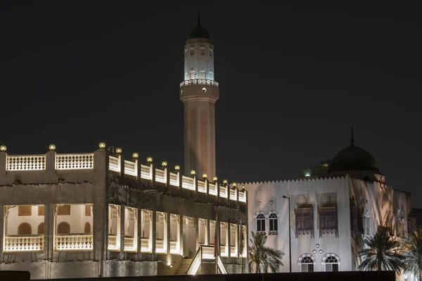 Doha Qatar 2022 Vedere Nocturnă Arhitecturii Tradiționale Arabe Pieței Souq — Fotografie, imagine de stoc