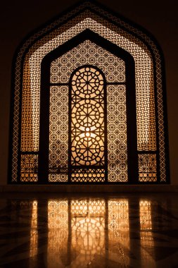 Doha,Qatar- April 24,2022: Imam Muhammad ibn Abd al-Wahhab Mosque is the national mosque of Qatar.  clipart