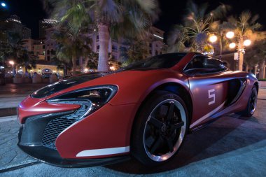 Doha, Katar-Şubat 01.2020: Katar takımı tarafından yapay Pearl Adası 'nda 