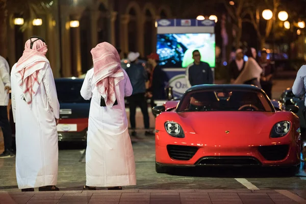 Doha Qatar February 2020 Exhibition Luxury Supercars Organized Qatari Team — Stock Photo, Image