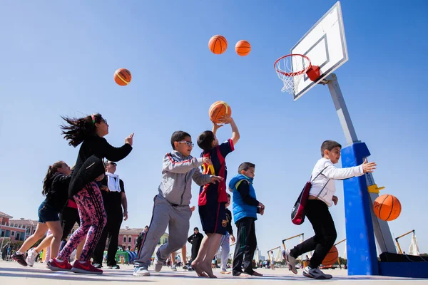 Doha Qatar February 2016 Local People Enjoy Basketball Event Organized — ストック写真