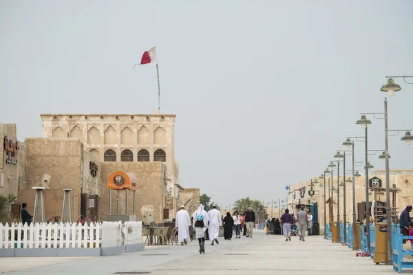 Doha Qatar February 2020 New Souk Wakrah Waterfront Promenade Його — стокове фото
