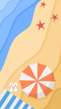 Yaz tatilinde plajda.