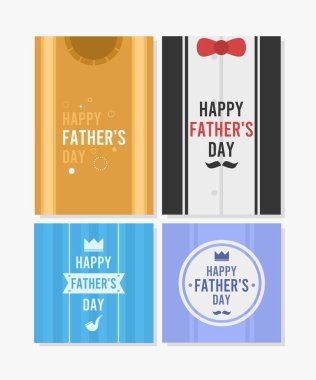 19 Temmuz 'da Babalar Günü' nde hediye, tebrik kartı, sosyal medya paylaşımları, reklamcılık, pazarlama vesaire için bir dizi mutlu babalar günü kartı..