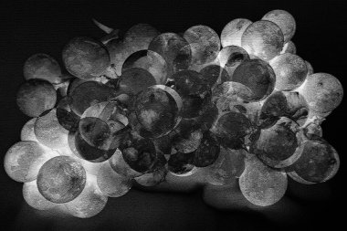 Bir demet taze yeşil üzüm soyut sumie etkisi