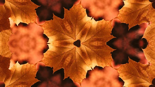 Herbstblatt Abstraktem Stil Präsentiert — Stockfoto