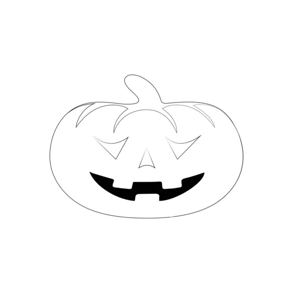 Calabazas Icono Vector Plano Aislado Blanco Clipart Garabato Simple Dibujado — Vector de stock