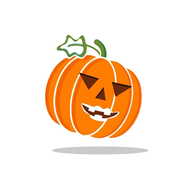 Tökfilkó Halloween Rajzfilm Tökfej Fehér Háttérrel Boldog Halloween Ünnep Szimbóluma — Stock Vector