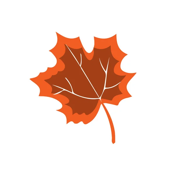 Herbstblatt Herbst Ahornblatt Isoliert Auf Weißem Hintergrund Vektorillustration — Stockvektor