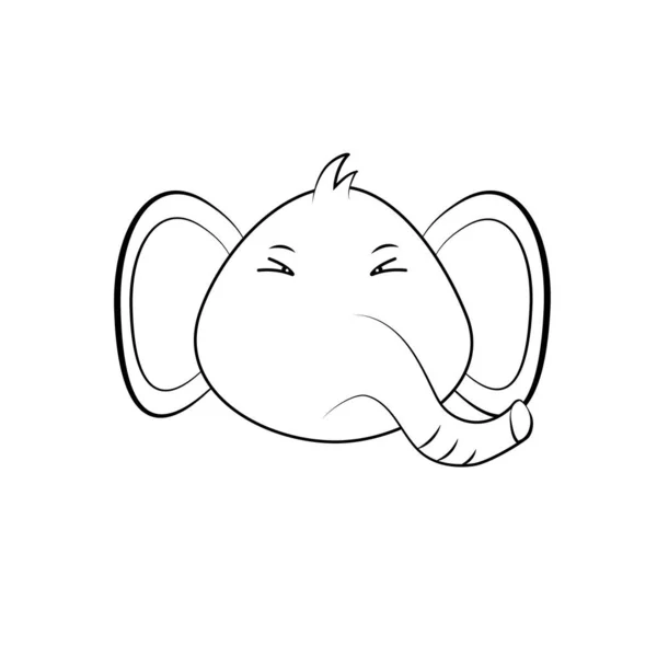 Cute Elephant Sitting Vector Icon Illustration Elefant Maskottchen Cartoon Charakter — Stockvektor