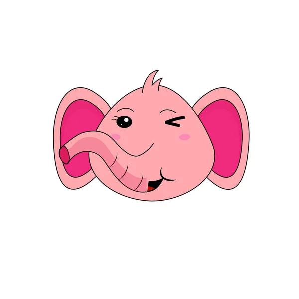 Cute Elephant Sitting Vector Icon Illustration Elefant Maskottchen Cartoon Charakter — Stockvektor