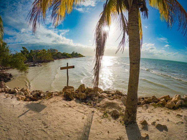 Playa Del Caribe Mexicano Isla Holbox — Foto de Stock