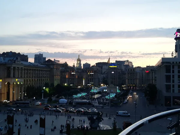 Wieczór Centrum Kijowa — Zdjęcie stockowe