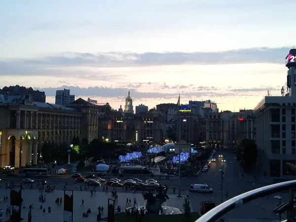 キエフの中心部での夜 — ストック写真