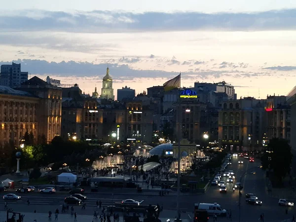 Večer Centru Kyjeva — Stock fotografie