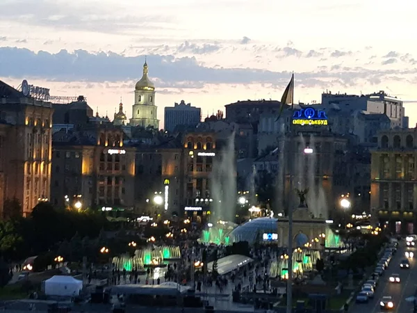 Noche Centro Kiev —  Fotos de Stock