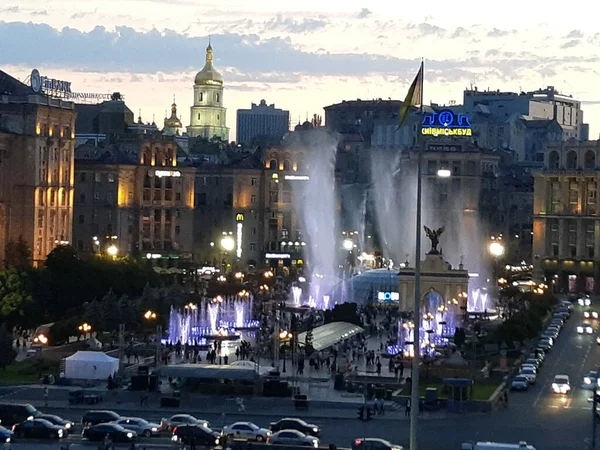 Noche Centro Kiev —  Fotos de Stock