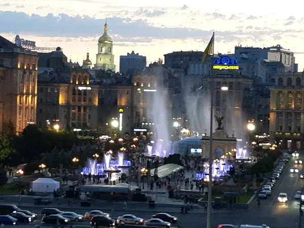 Noche Centro Kiev —  Fotos de Stock